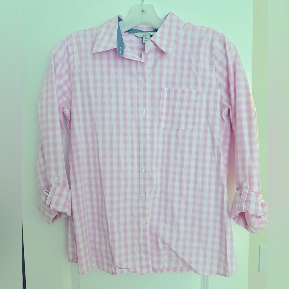 Croft & Barrow Pink and White Gingham Shirt